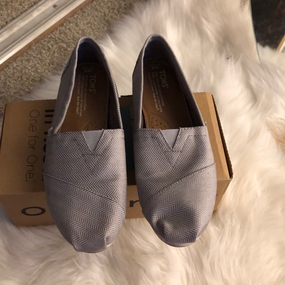 Toms classic ash denim herringbone shoes